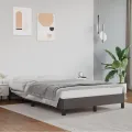 Cadre de lit gris 120x190 cm similicuir