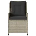 Chaises inclinables de jardin lot de2 gris clair résine tressée