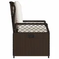 Chaises inclinables de jardin lot de 2 marron résine tressée