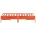 Cadre de lit cire marron 140x190 cm bois de pin massif