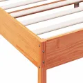 Cadre de lit cire marron 140x190 cm bois de pin massif