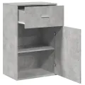 Armoire de rangement gris béton 56,5x39x90 cm bois d'ingénierie