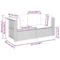 Canapés d'angle de jardin et coussins 2 pcs gris résine tressée