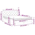 Lit avec matelas bleu 120x200 cm velours