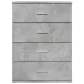 Buffet gris béton 60x39x80 cm bois d'ingénierie