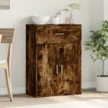 Buffet chêne fumé 60x30x84 cm bois d'ingénierie