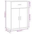 Buffet chêne fumé 60x30x84 cm bois d'ingénierie