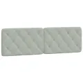 Coussin de tête de lit gris clair 160 cm velours