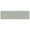 Coussin de tête de lit gris clair 160 cm velours