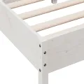 Cadre de lit avec tête de lit blanc 75x190cm bois de pin massif