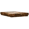Cadre de lit chêne fumé 120x190 cm bois d'ingénierie