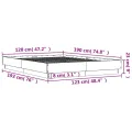 Cadre de lit chêne fumé 120x190 cm bois d'ingénierie