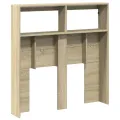 Armoire tête de lit avec LED chêne sonoma 100x17x102 cm