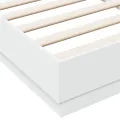 Cadre de lit blanc 75x190 cm bois d'ingénierie