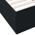 Cadre de lit noir 90x200 cm bois d'ingénierie