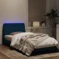 Cadre de lit avec lumières LED bleu 100x200 cm velours