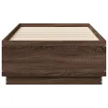 Cadre de lit chêne marron 75x190 cm bois d'ingénierie