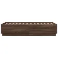 Cadre de lit chêne marron 75x190 cm bois d'ingénierie