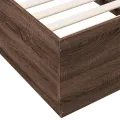 Cadre de lit chêne marron 75x190 cm bois d'ingénierie