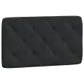 Coussin de tête de lit noir 90 cm velours