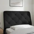 Coussin de tête de lit noir 90 cm velours