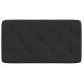 Coussin de tête de lit noir 90 cm velours