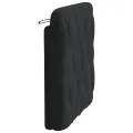 Coussin de tête de lit noir 90 cm velours