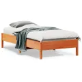 Cadre de lit cire marron 90x190 cm bois de pin massif