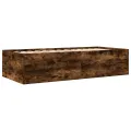 Lit de jour et tiroirs chêne fumé 90x200 cm bois d'ingénierie