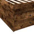 Lit de jour et tiroirs chêne fumé 90x200 cm bois d'ingénierie