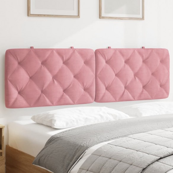 Coussin de tête de lit rose 160 cm velours