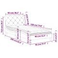 Lit avec matelas vert foncé 90x190 cm velours