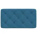 Coussin de tête de lit bleu 90 cm velours