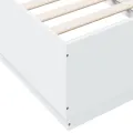 Cadre de lit blanc 90x190 cm bois d'ingénierie