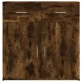 Buffet chêne fumé 79x38x80 cm bois d'ingénierie