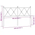 Tête de lit métal noir 140 cm