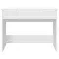 Coiffeuse avec miroir blanc 100x45x76 cm