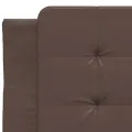 Lit avec matelas marron 100x200 cm similicuir