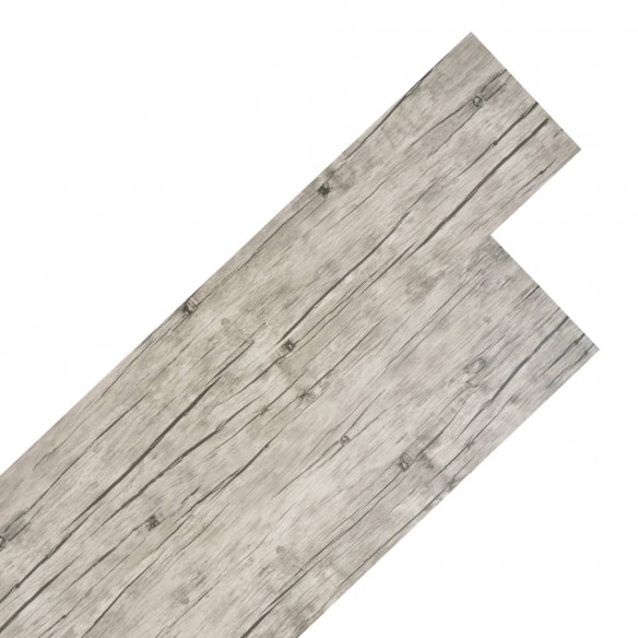 Planches de plancher PVC Non auto-adhésif 4,46m² 3mm Gris clair