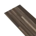 Planches de plancher PVC 5,02 m² 2 mm Autoadhésif Marron rayé