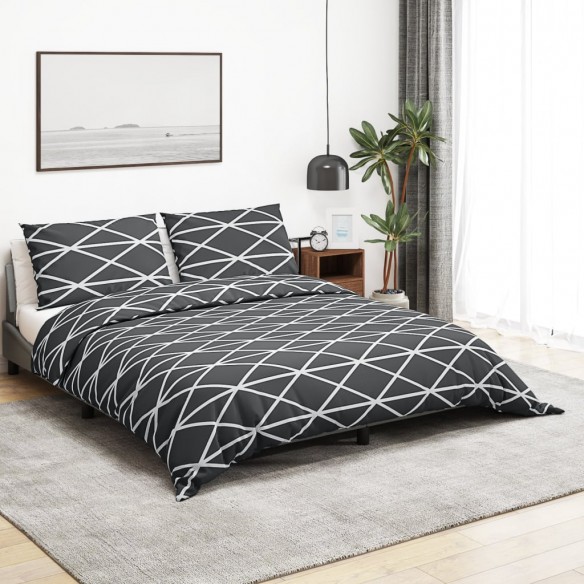 Ensemble de housse de couette Gris 260x220 cm Coton