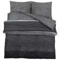 Ensemble de housse de couette gris foncé 220x240 cm Coton