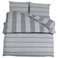 Ensemble de housse de couette Gris 140x200 cm Coton