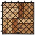 Kit de tuiles de plancher en acacia 30 x 30 cm 30 pcs