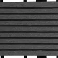 Carreaux de terrasse WPC 30x30 cm 11 pcs 1 m2 Gris