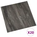 Planches de plancher autoadhésives 20 pcs PVC 1,86m² Gris foncé