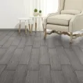 Planche de plancher PVC autoadhésif 5,02 m² 2 mm Gris foncé
