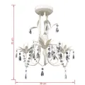 Lustre suspendu à cristaux Blanc élégant