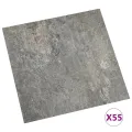 Planches de plancher autoadhésives 55 pcs PVC 5,11 m² Gris