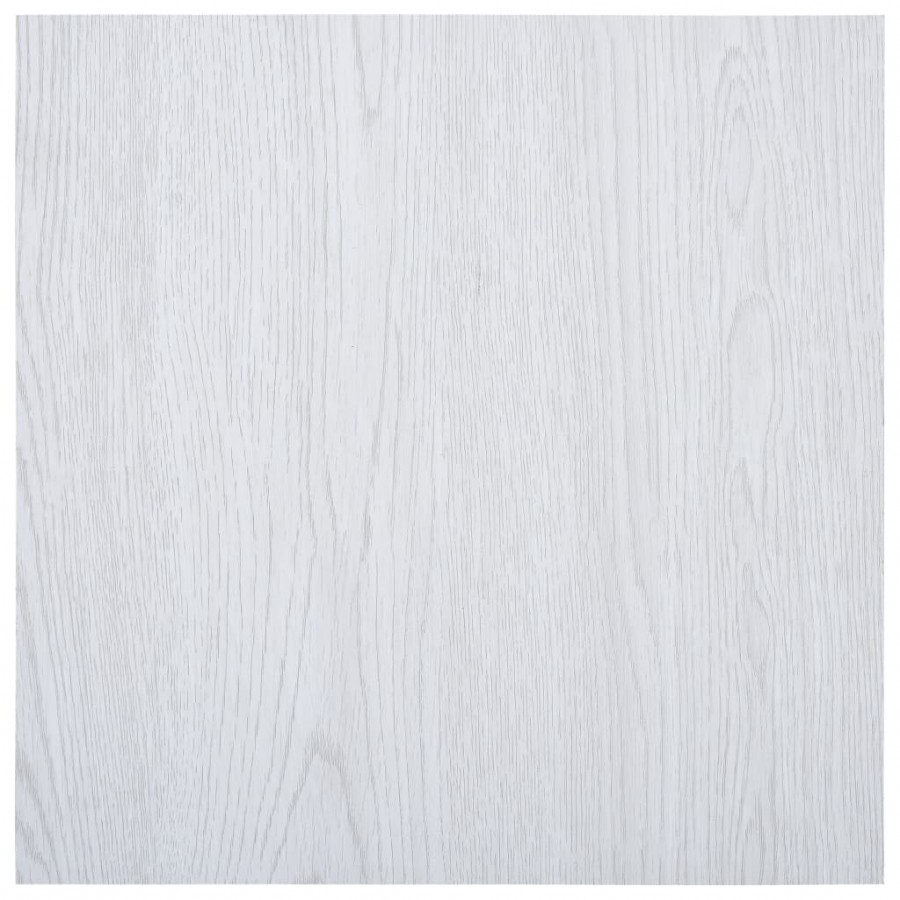 Planches de plancher autoadhésives 5,11 m² PVC Blanc